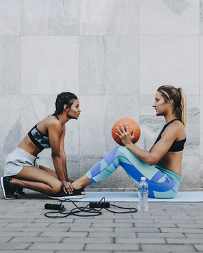 Women Training Outdoors